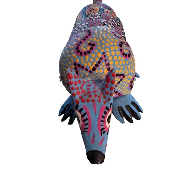 Oaxacan Armadillo Mexican Folk Art Alebrije Vibrant Colorful - Picture 3 of 8